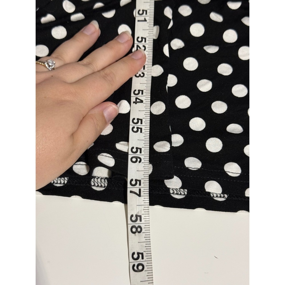 NWT LilBetter Womens Polka Dot Maxi Dress 2XL Black White Sleeveless Jersey Knit - Picture 7 of 7